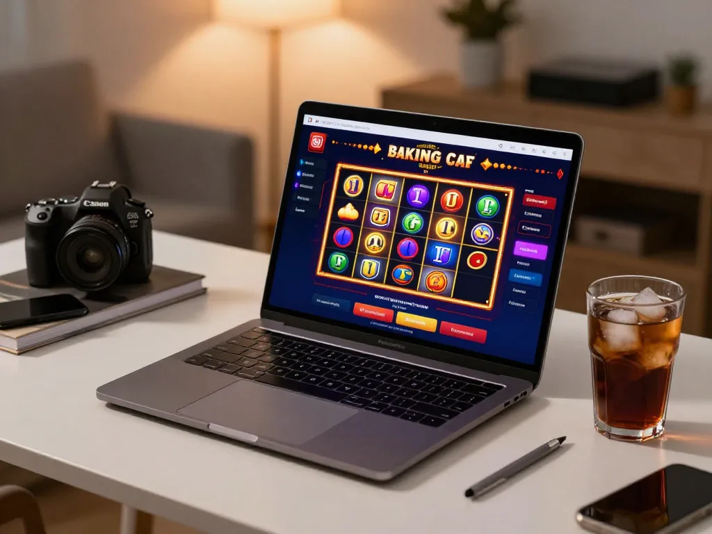 Player immersed in go8 online slot game experience at a stylish home setup.