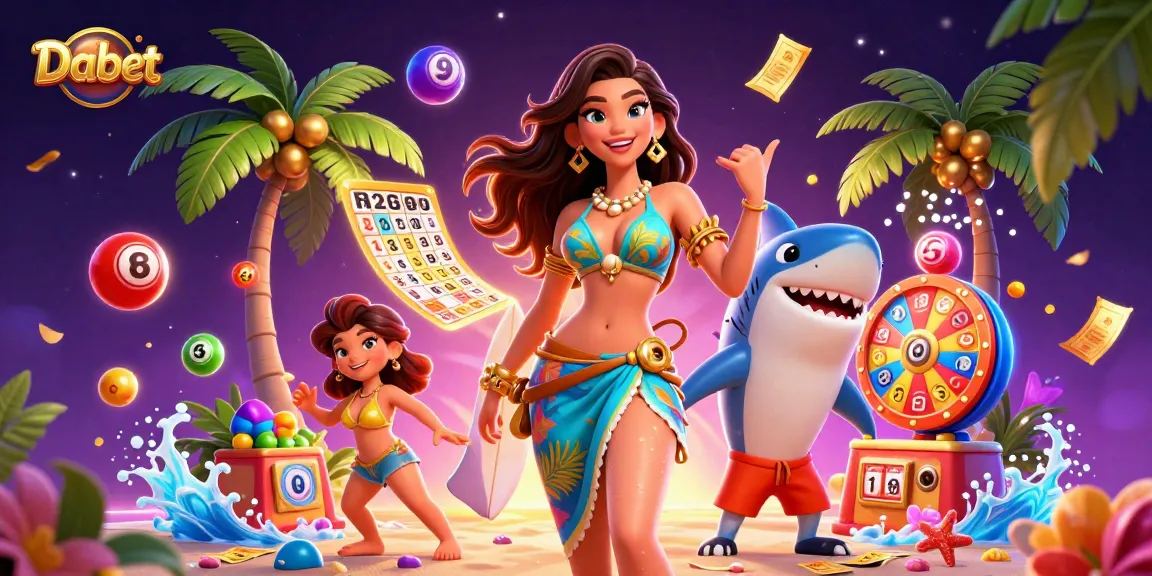 Dabet announces exciting lottery wins amidst a vibrant casino celebration, illustrated in a dynamic scene.