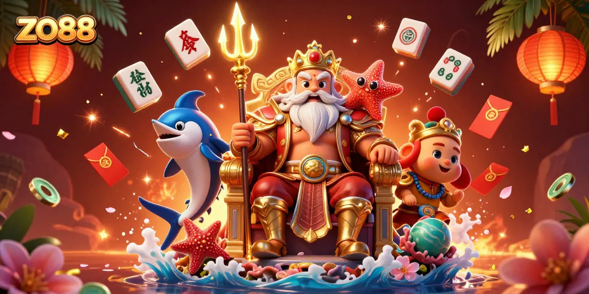 Experience the thrilling games at zo88 like never before with this vibrant 3D illustration!