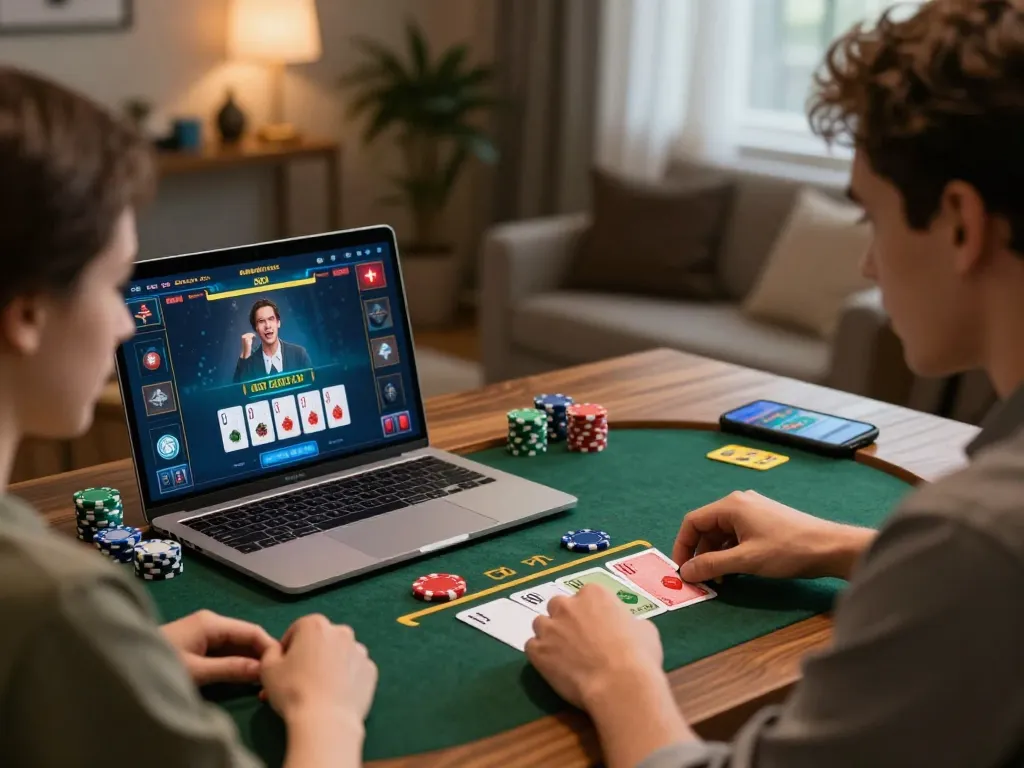 Players engaging in a thrilling hm88 online blackjack game with focused strategies.
