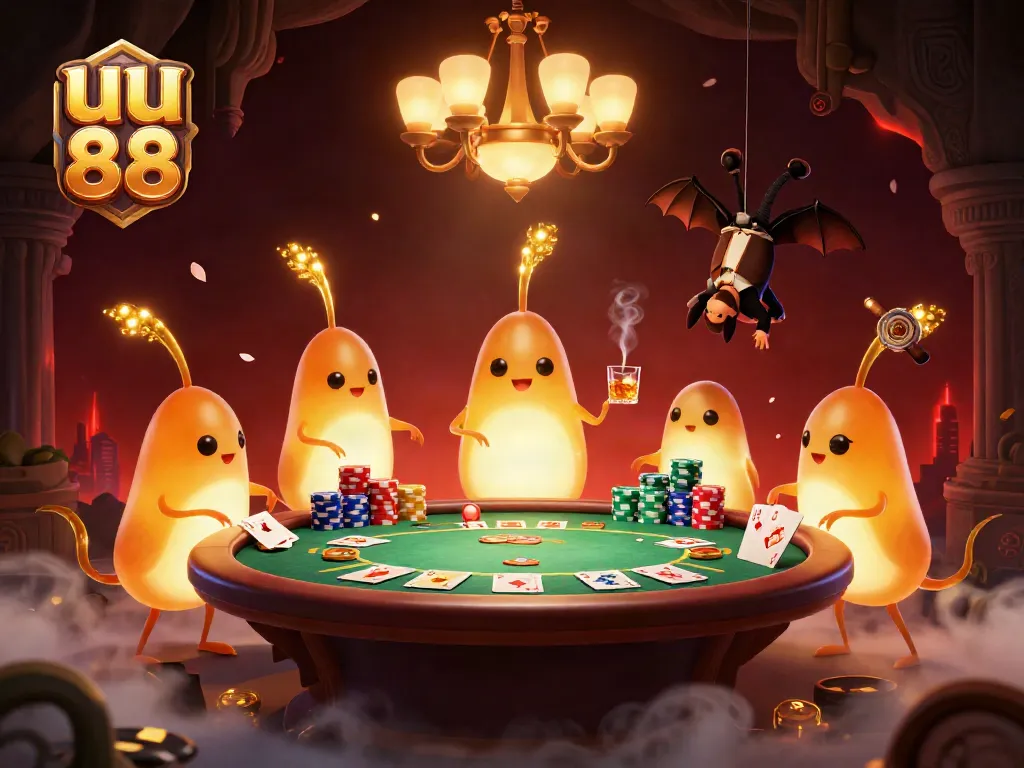 Engage in thrilling gameplay at uu 88 with vibrant glowworms illuminating a unique cave casino scene.