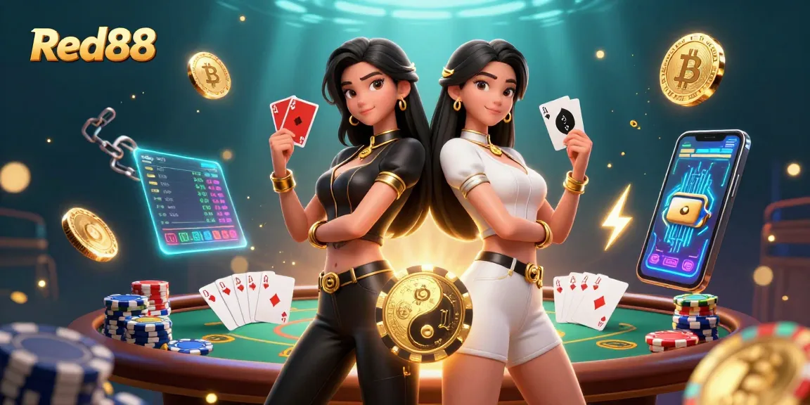 Experience the thrill of Red88 with poker excitement and dynamic casino elements.