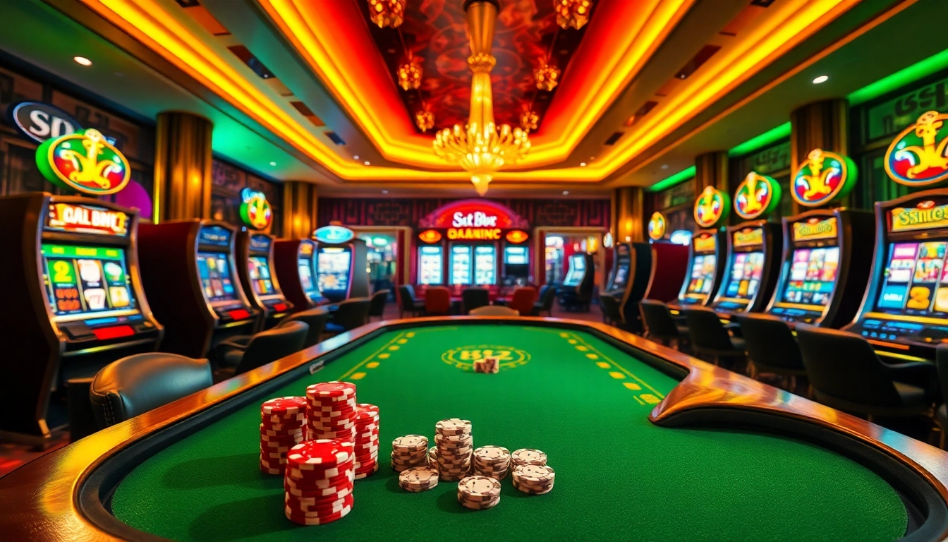 Experience the excitement at the b52 gaming table in a vibrant casino atmosphere.