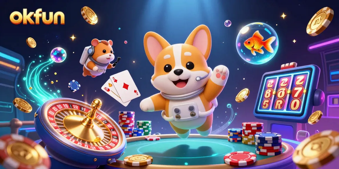 Engage with the exciting okfun casino experience while floating in a vibrant space-themed casino.
