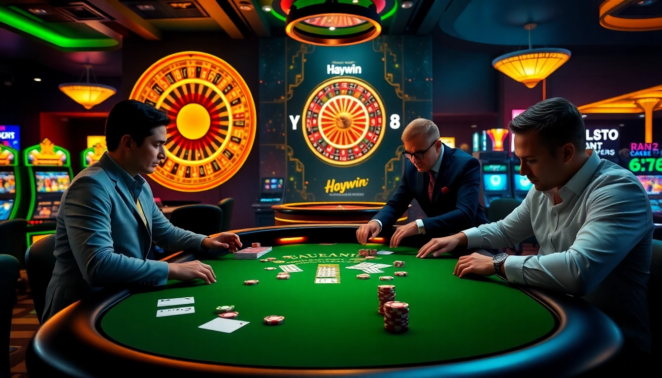 Experience Haywin with thrilling poker action and vibrant casino ambiance, showcasing luxury and excitement.