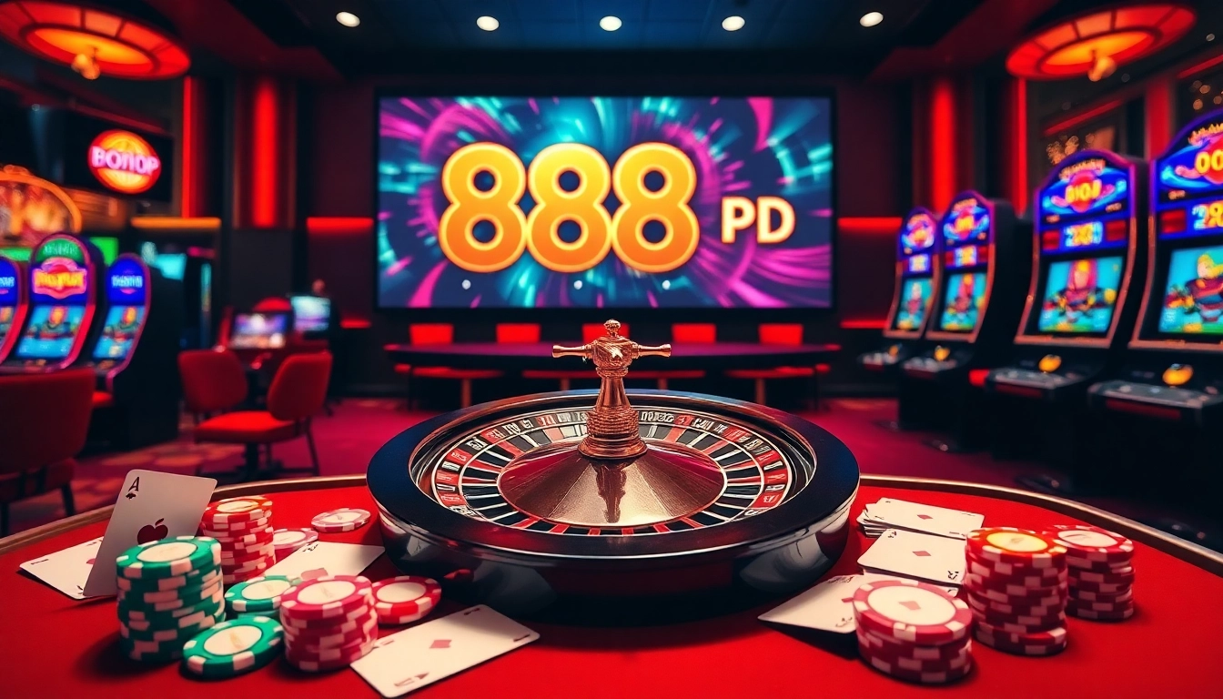 Exciting scene of gambling action at 888P's luxurious casino table.
