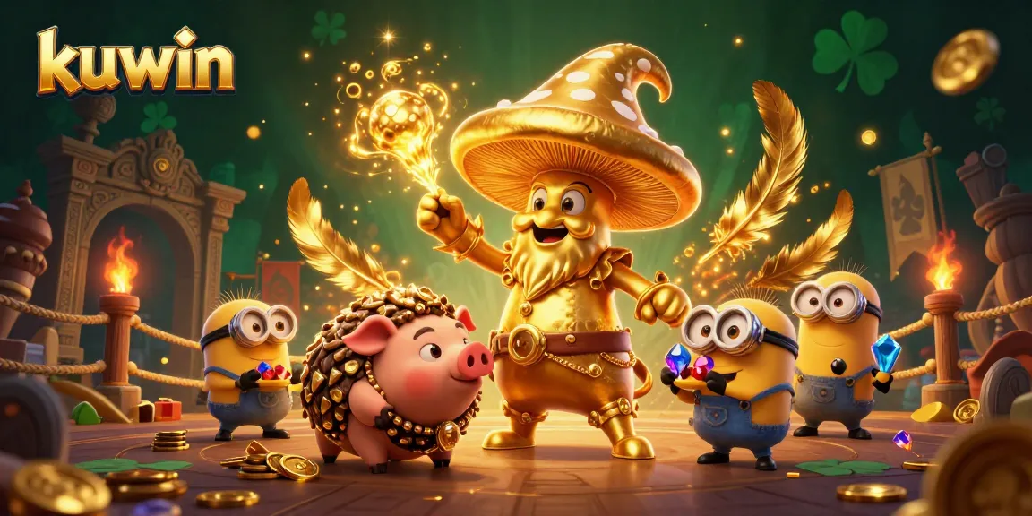 Kuwin players enjoy an exciting scene filled with golden treasures, magic, and thrilling betting elements