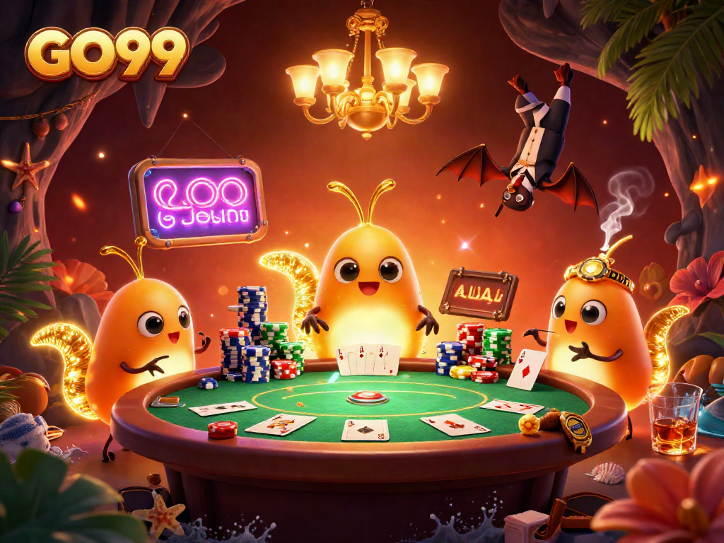Play exciting casino games at GO99 with lively glowworms and a bat dealer pairing fun with strategy.
