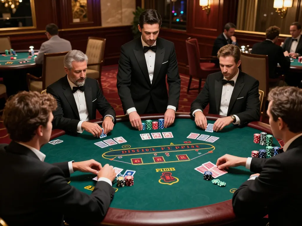 Exciting blackjack action at TRANG CHỦ 79KING showcasing high-stakes gameplay in a luxurious casino atmosphere.