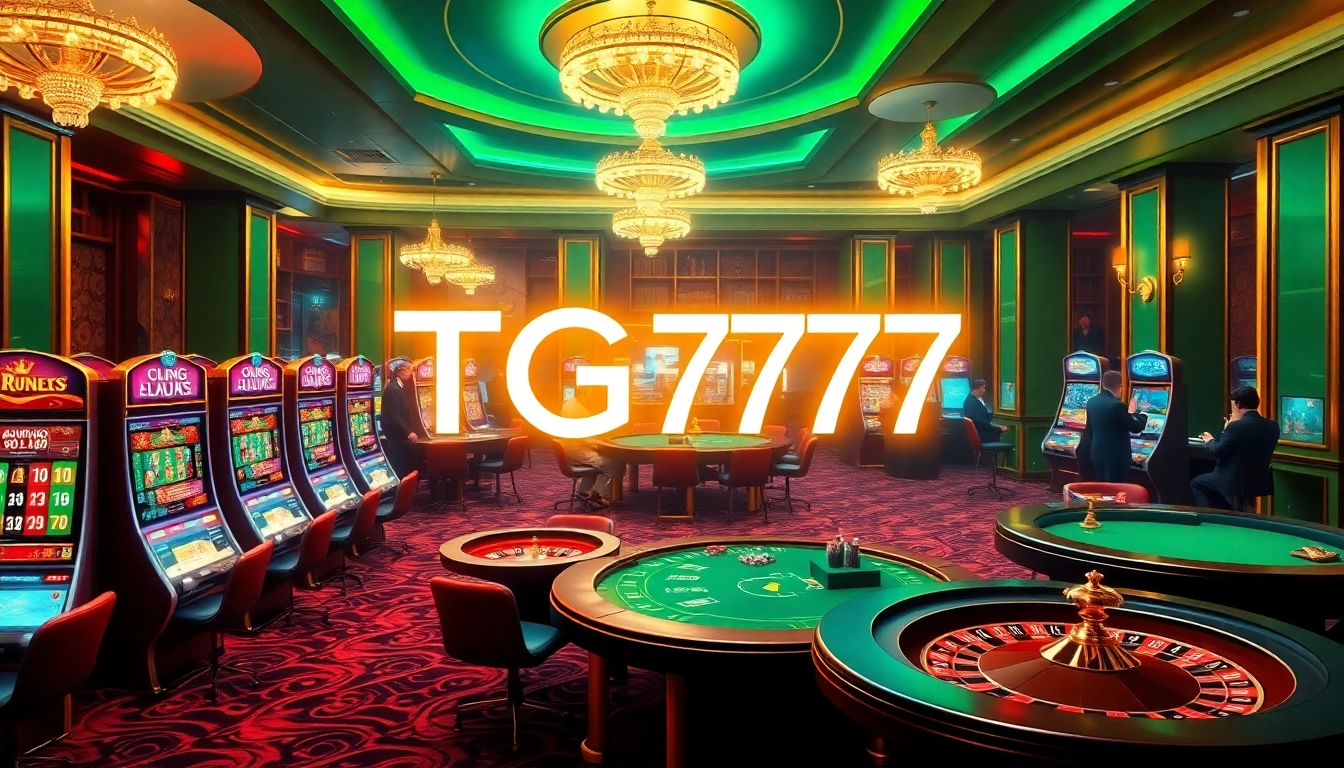 Engage with exciting online casino gameplay at TG777 link with vibrant slot machines and poker tables.