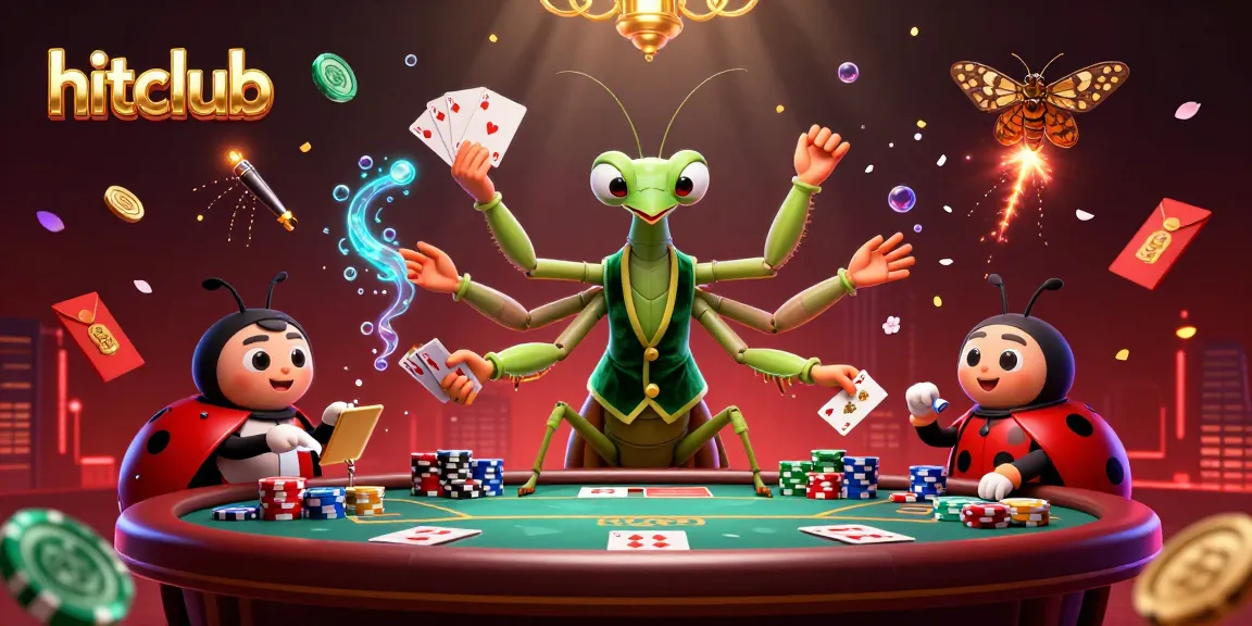 Experience thrilling action at hitclub with a giant mantis card sharp and rich casino elements.