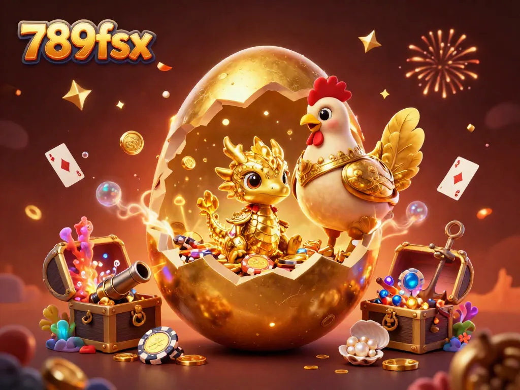 Experience the thrill of winning at 789fzx with a golden dragon and poker chips in a vibrant casino scene.