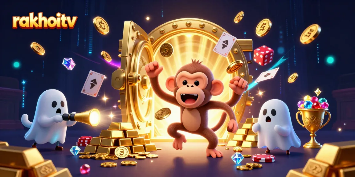 Engage with rakhoitv in a vibrant and mystical casino scene full of treasures and excitement.