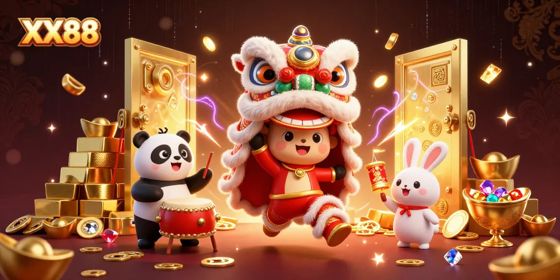 Experience the thrill of winning with XX88's exciting games and vibrant rewards in this dynamic casino illustration.