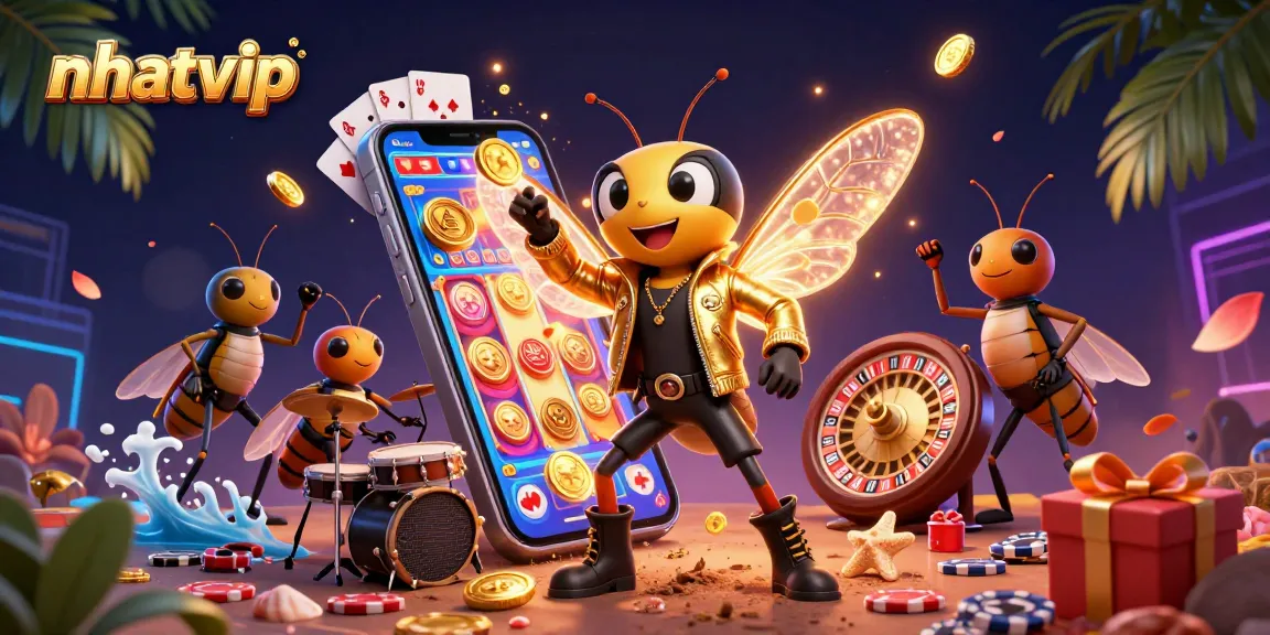 Experience the dynamic world of nhatvip with exciting slot games, vibrant characters, and rich casino elements.