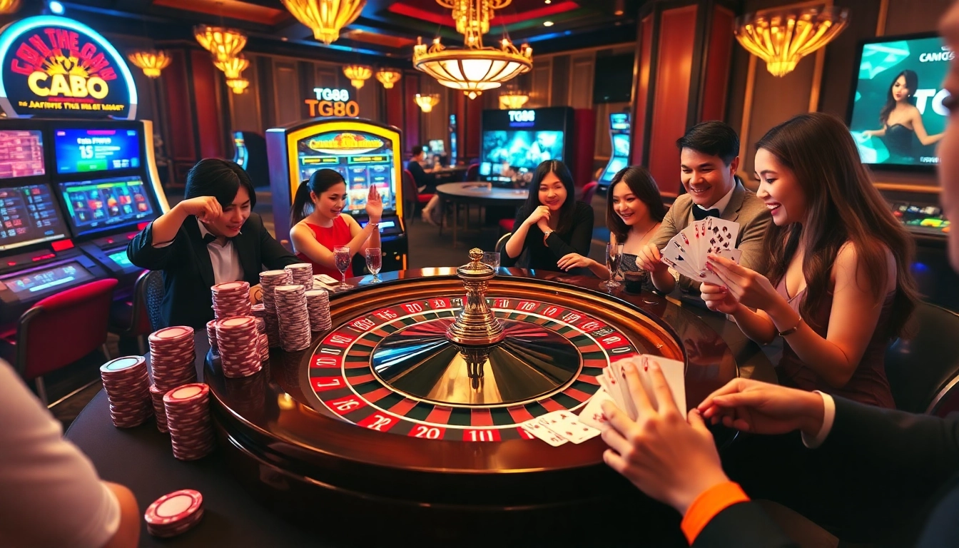 Players enjoying a thrilling game at TG88 casino, showcasing roulette excitement and vibrant atmosphere.