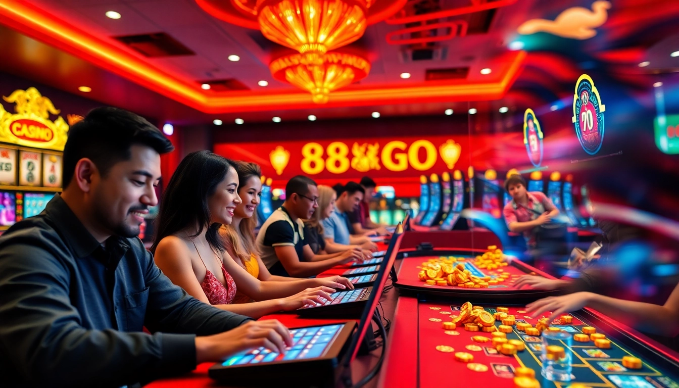 Experience the excitement of 88GO's online gaming platform with vibrant visuals and engaging interactions.