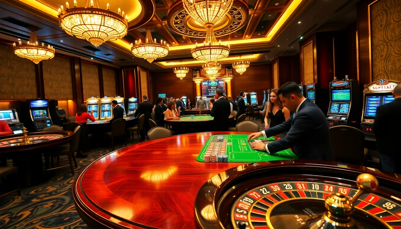 Experience the thrill of 188BET with players engaging at a luxurious casino table.