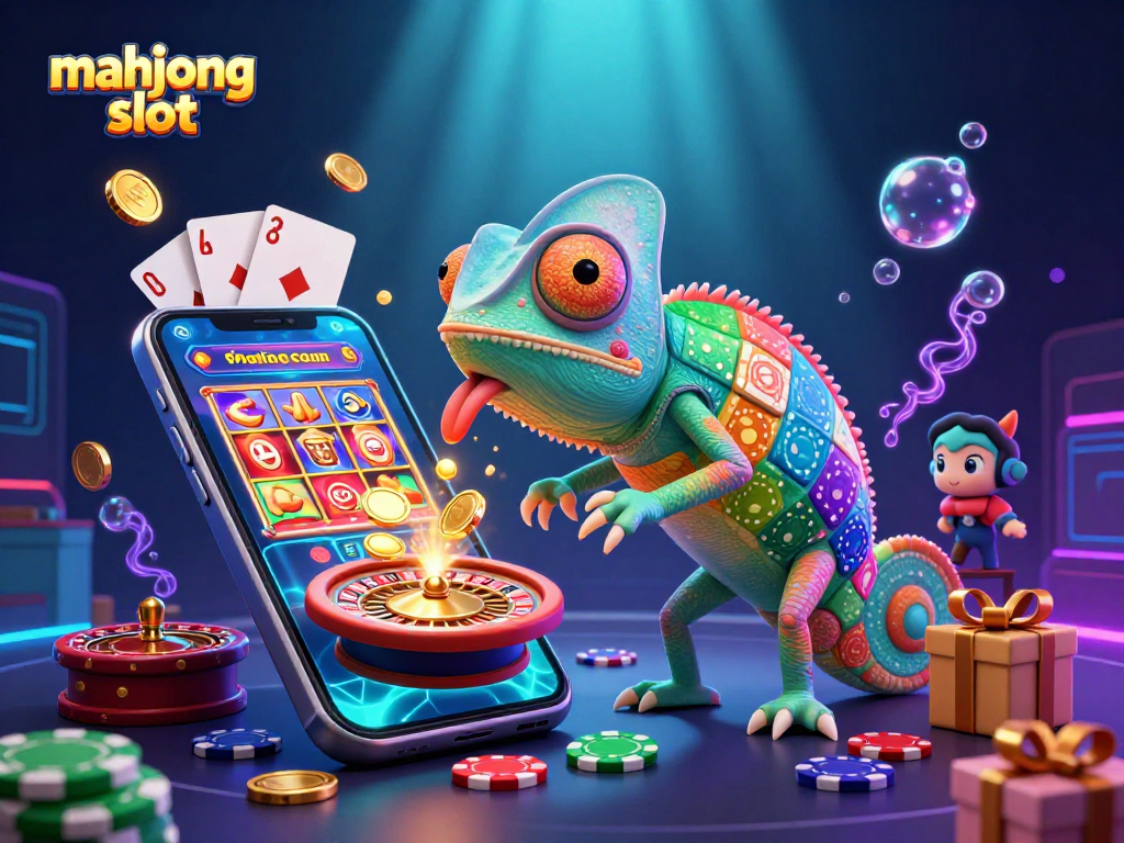 Experience the thrill of mahjong slot with dynamic 3D casino characters and colorful gaming elements.