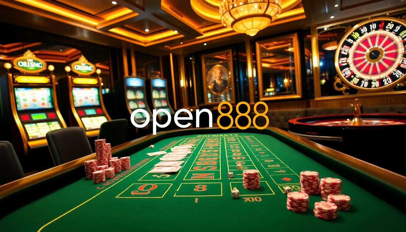 Experience thrilling baccarat gameplay at open88 with vibrant poker chips and cards.