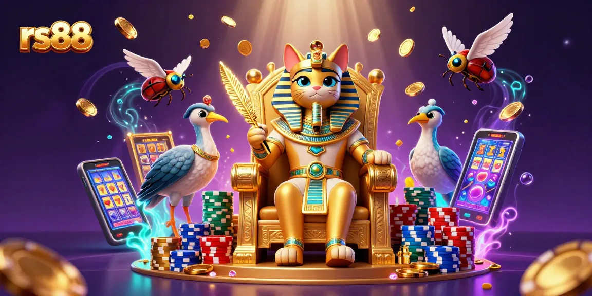 Experience thrilling slot play at rs88 with vibrant symbols, coins, and a captivating scene.