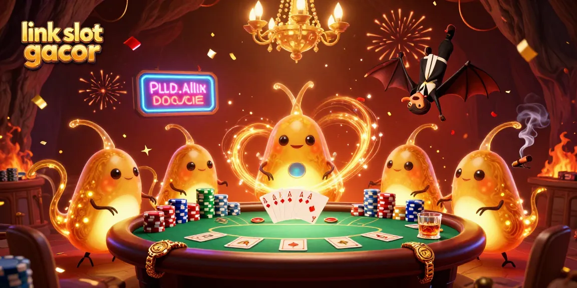Experience the thrill of gaming with link slot gacor in a vivid casino scene lit by glowworms.
