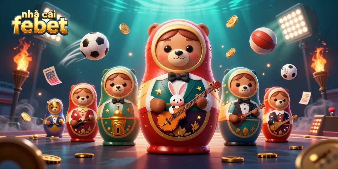 Bet on exciting games at nhà cái febet with vibrant 3D characters and dynamic casino elements.