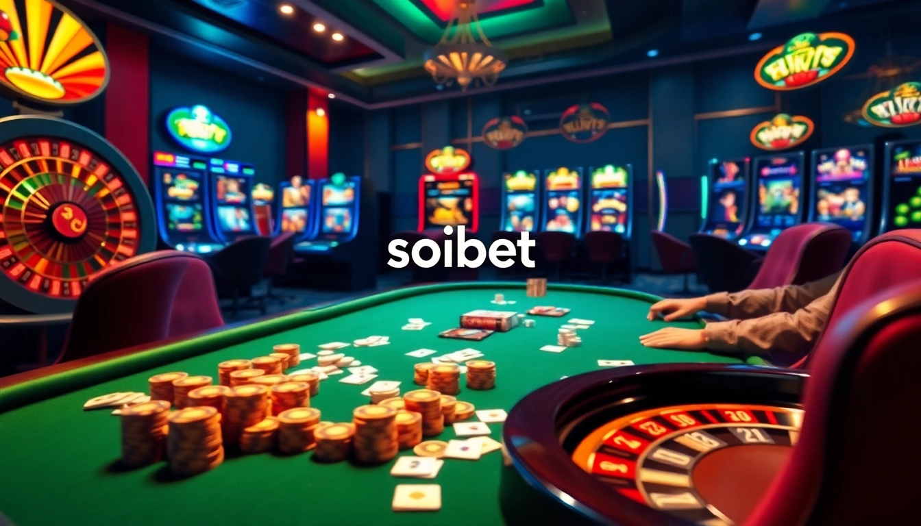 Experience thrilling moments with soibet ออนไลน์ in this vibrant casino atmosphere filled with poker games, slot machines, and excitement.