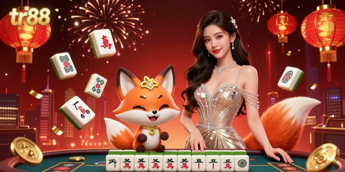 Experience thrilling action at tr88 with a stunning 3D illustration featuring lively casino elements and characters.
