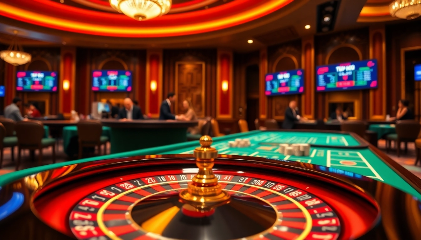 Players analyzing tỷ lệ kèo at a luxurious casino table with poker chips.