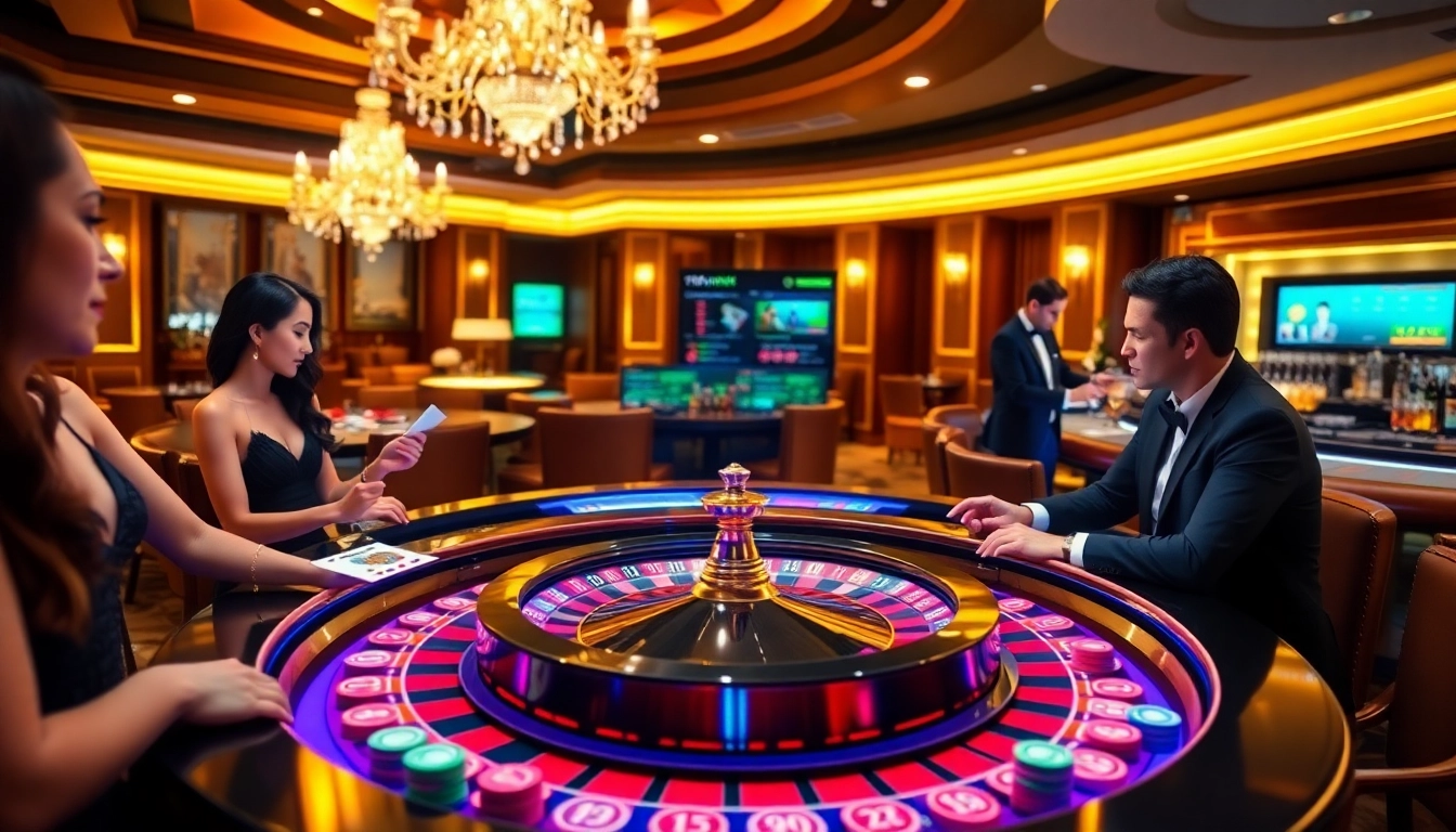 Players engaging in thrilling roulette at https://11win.mobi/ with vibrant casino ambiance.