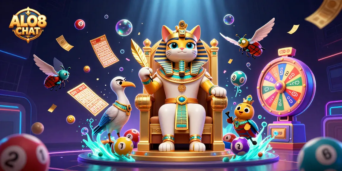 Experience winning strategies with ALO8 CHAT's vibrant lottery adventure featuring exciting game elements and characters.