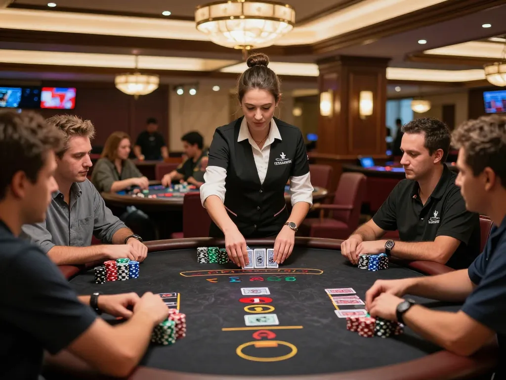Players engaged in intense blackjack action at five88z casino, colorful chips and cards enhancing the dynamic atmosphere