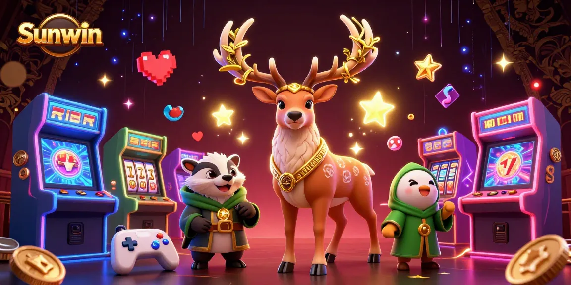 Sunwin engages players with a vibrant 3D casino scene, highlighting games and thrilling features.