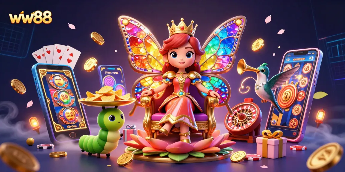 Experience epic wins at ww88 with 3D characters and vibrant casino-themed illustrations.
