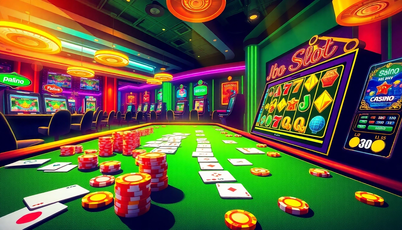 Experience thrilling gaming action at ibo slot with vibrant casino tables and engaging online interfaces.