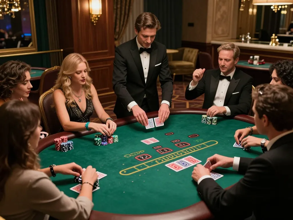 Players celebrating at TR88 blackjack table, showcasing vibrant casino experience with strategic betting.