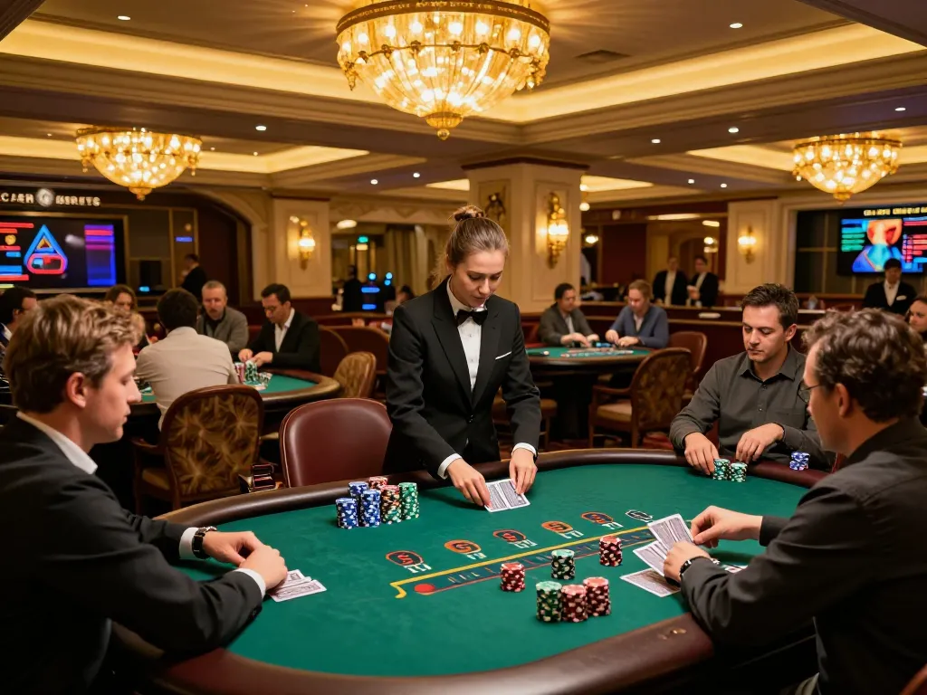 Players experiencing thrilling blackjack action at a high-end casino with 68win gaming atmosphere.