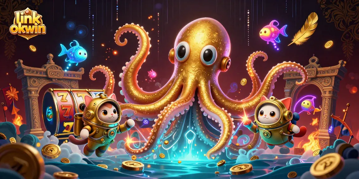 Experience thrilling gameplay with link okwin, where colossal kraken and diving cat excite casino adventure.