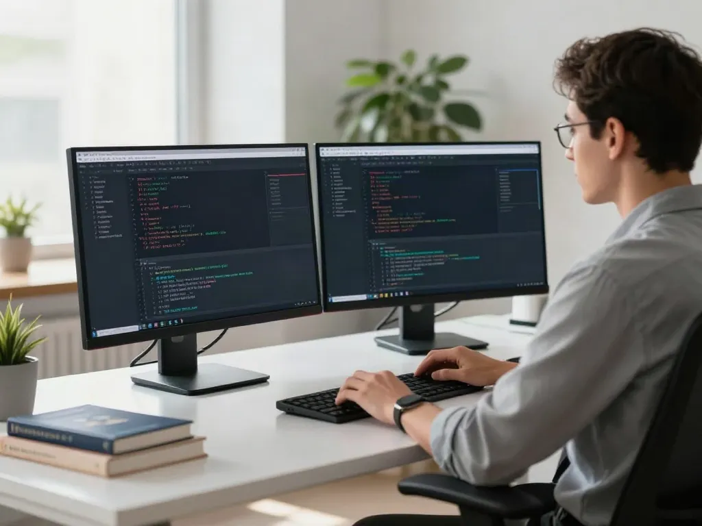 Developer at a tech workspace focusing on instant indexing solutions.