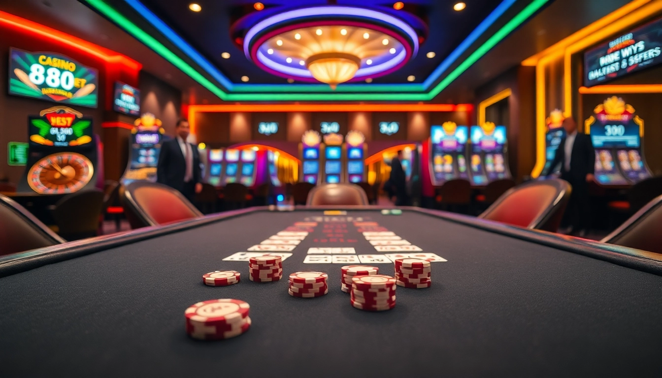 Experience Casino 8KBET with thrilling tables showcasing live dealer action and vibrant gameplay.