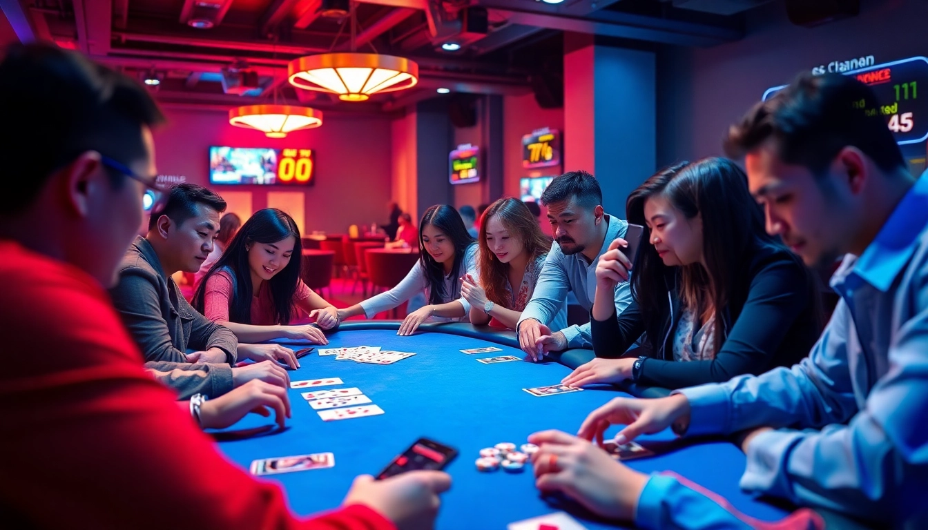 Engaging online gaming environment highlighting gamebaidoithuong.com.vc's popular card games.