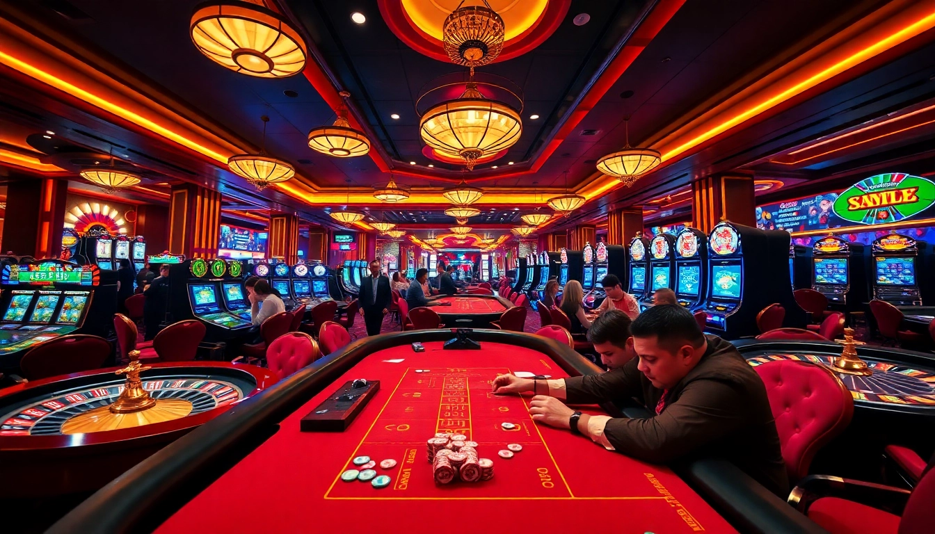 Experience the thrill of live betting at bong88.casa with vibrant casino tables and excited players.