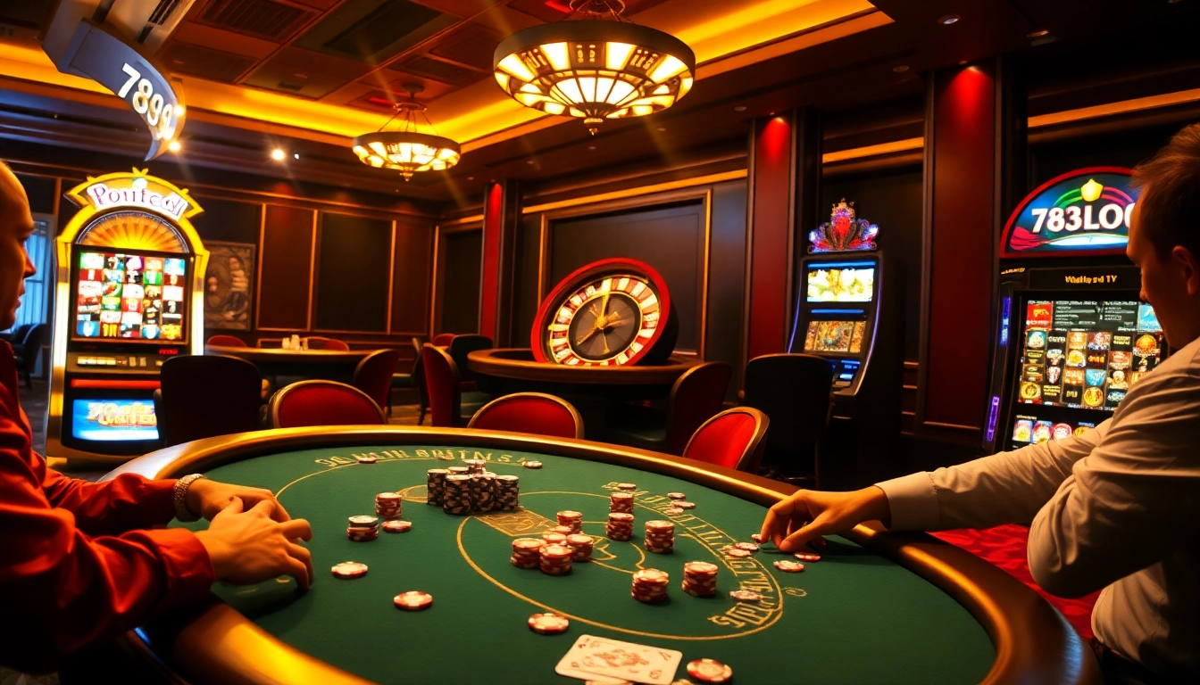 Experience thrilling gameplay at 789club with vibrant casino tables and exciting slot machines.