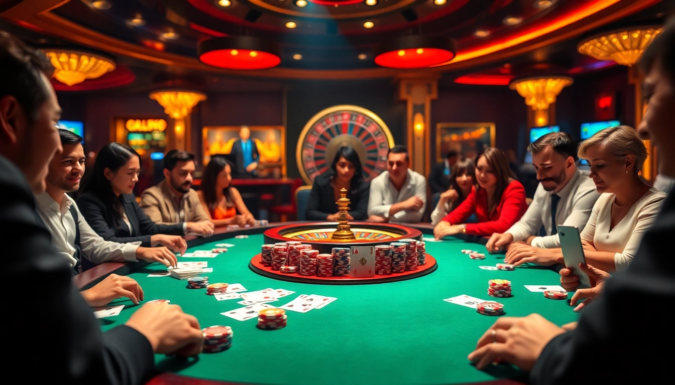 Enjoying high-stakes poker at kjc liên minh casino with vibrant chips and cards on display.