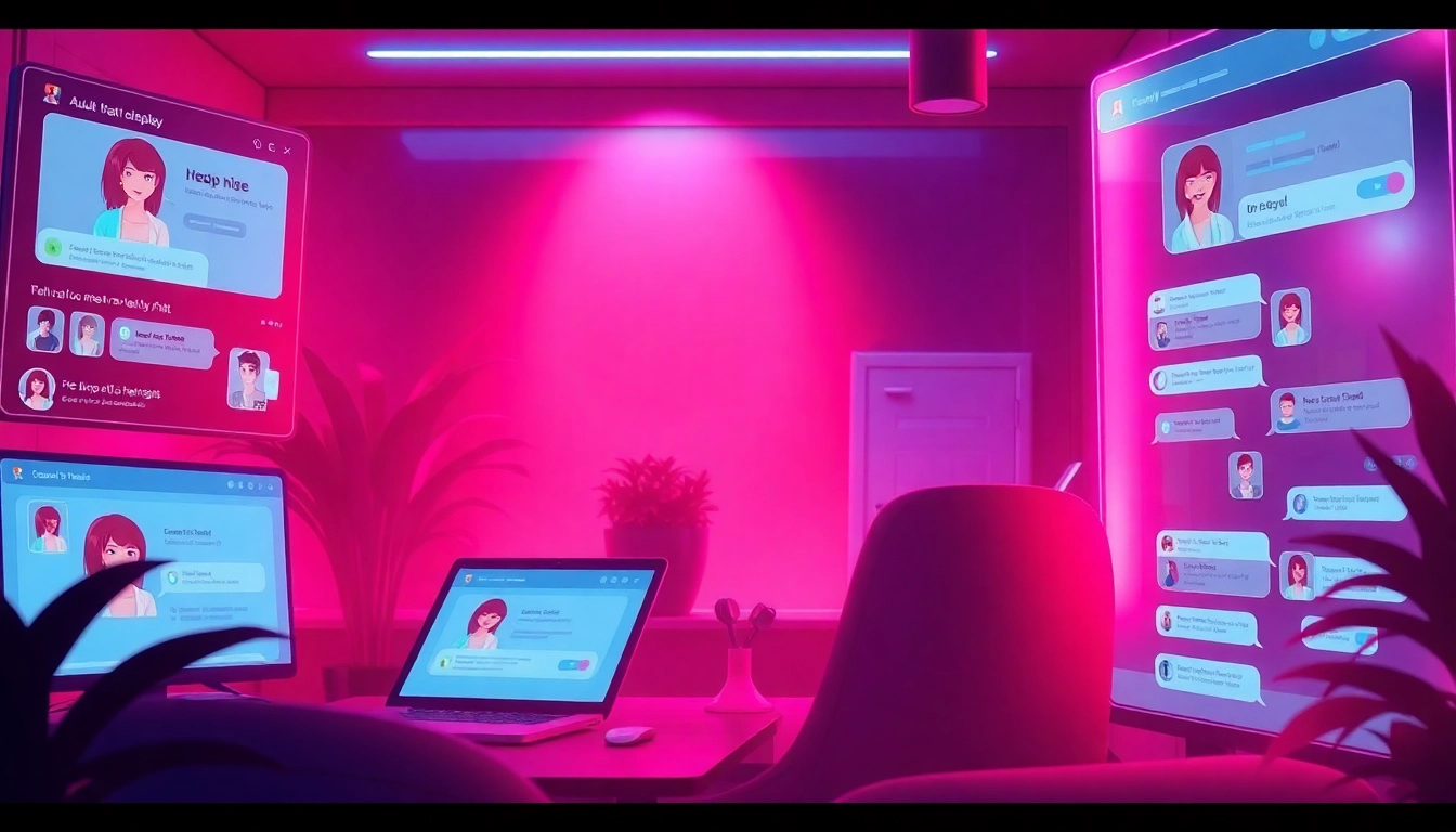 Engaging spicy chat interface showcasing character customization and interactive features.