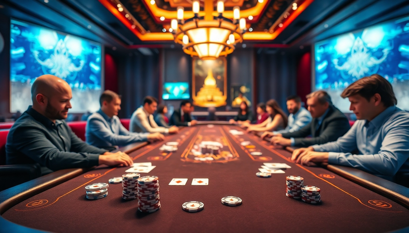 Engaging gaming atmosphere at Stimmgewitter.org featuring live dealer action and vibrant casino elements.