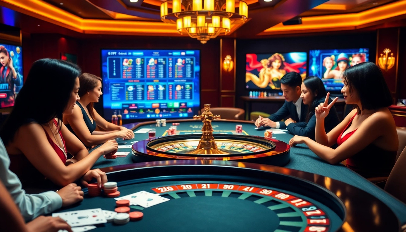 Experience Casino trực tuyến excitement with vibrant game scenes and thrilling plays.