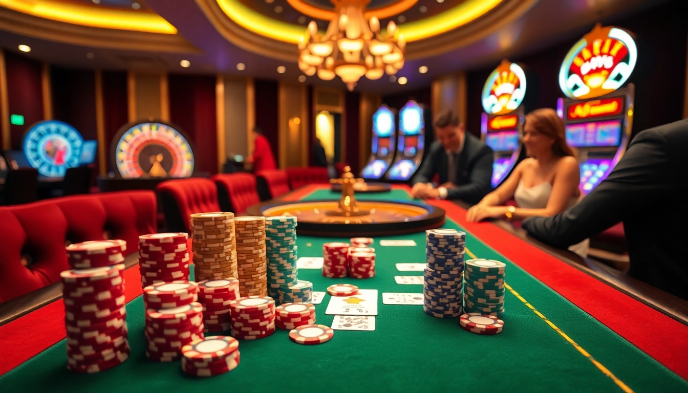 Experience high-stakes excitement at SumClub with vibrant casino visuals.