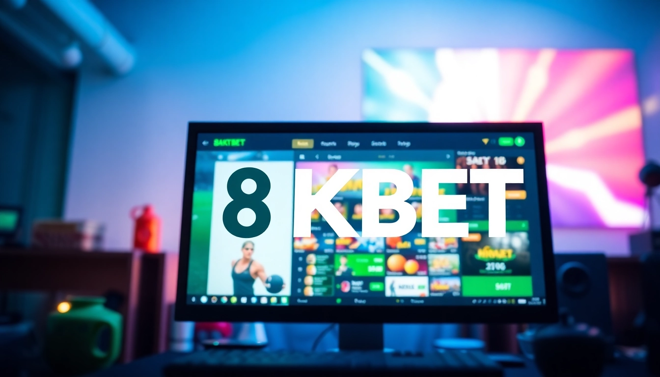 Interactive online betting interface showcasing 8KBET sports and casino games.